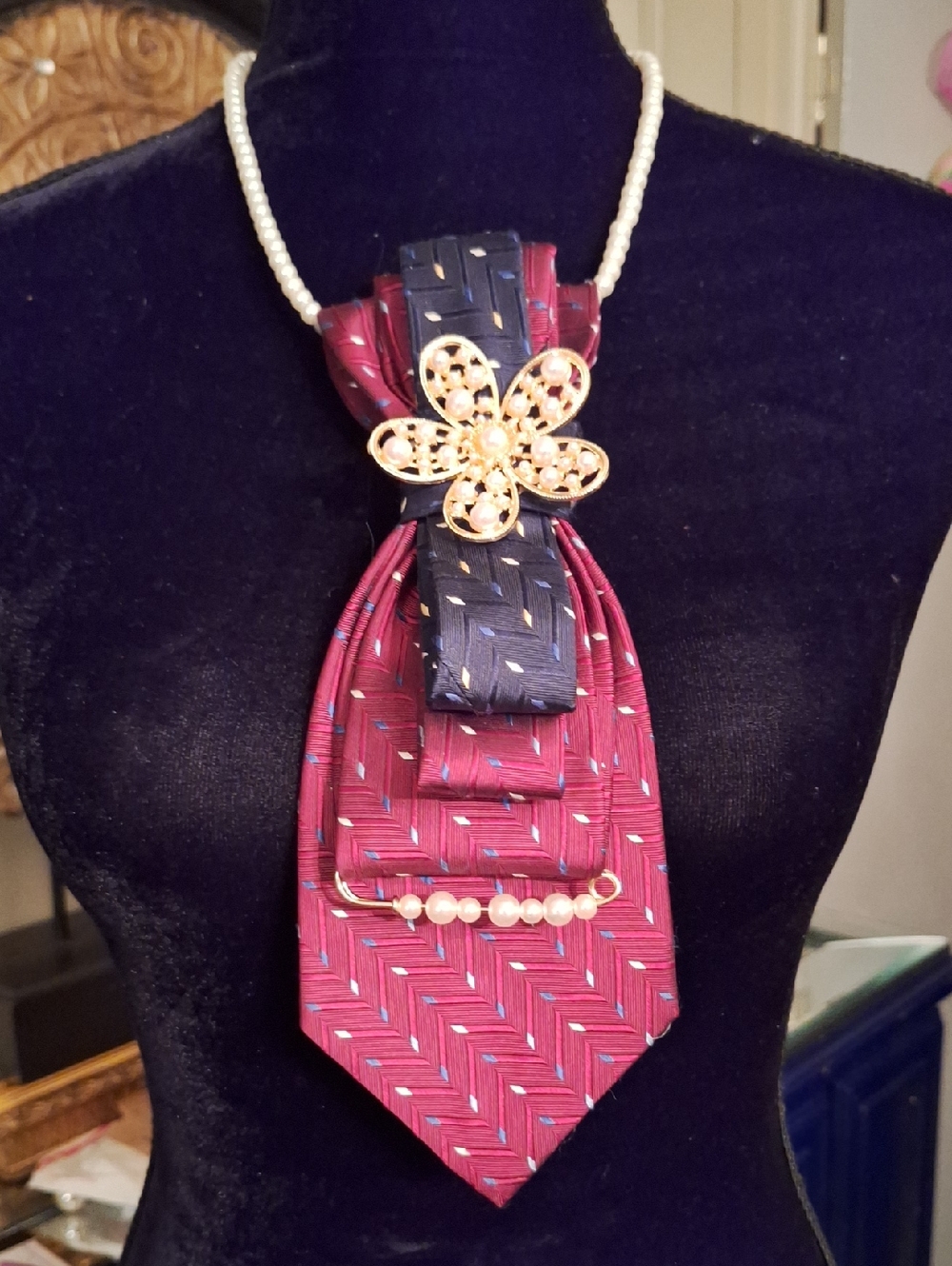 Tiommy Hilfiger Upcycled Necktie Necklace